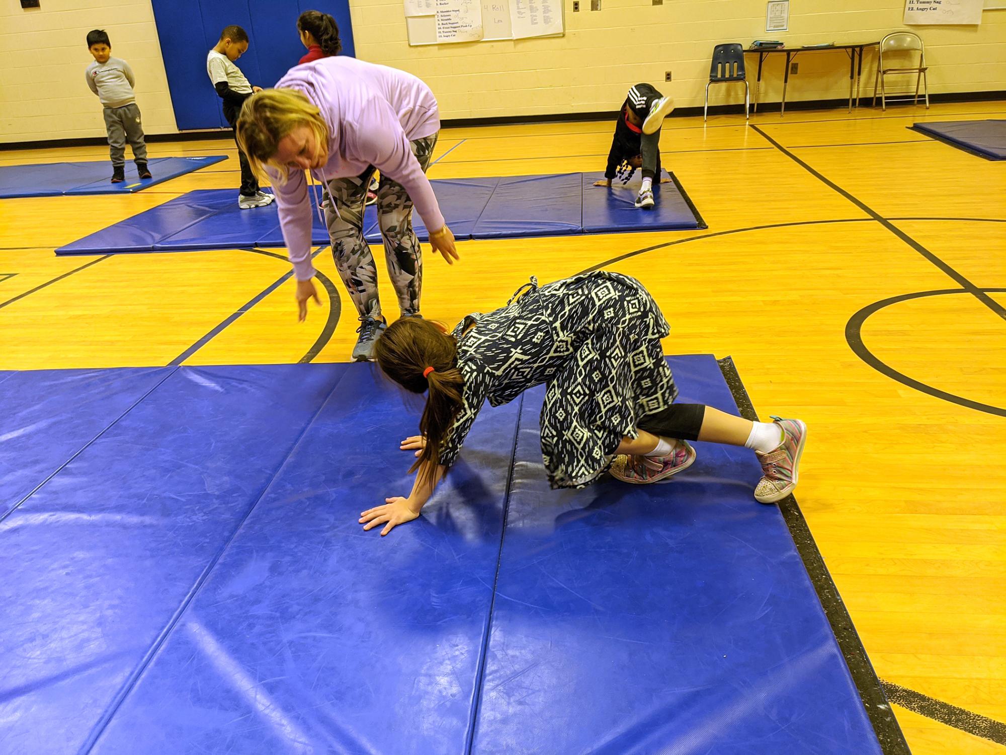 Gymnastics In Pe Brookfield Elementary School